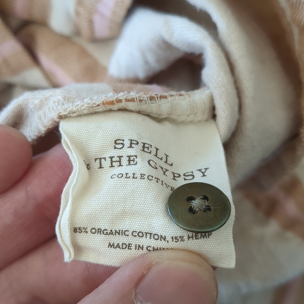 Spell And The Gypsy Basecamp Flannel Musk Long Sleeve Button Shirt Large - Picture 11 of 12